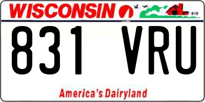 WI license plate 831VRU
