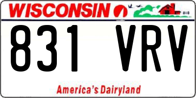 WI license plate 831VRV