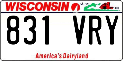 WI license plate 831VRY