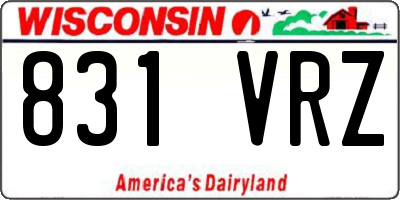 WI license plate 831VRZ