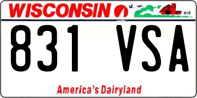WI license plate 831VSA