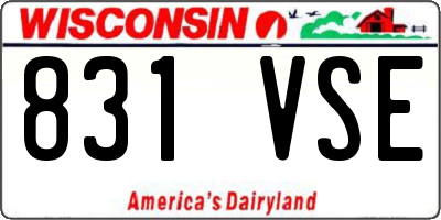 WI license plate 831VSE