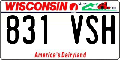 WI license plate 831VSH