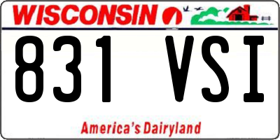 WI license plate 831VSI