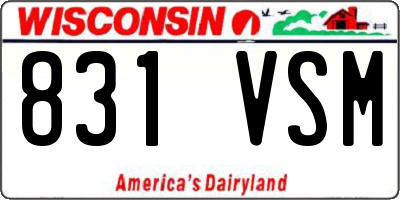 WI license plate 831VSM