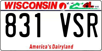 WI license plate 831VSR