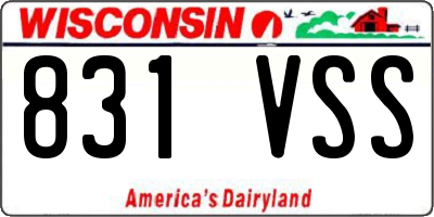 WI license plate 831VSS