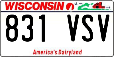WI license plate 831VSV