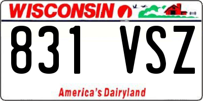 WI license plate 831VSZ