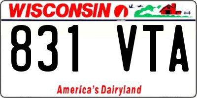 WI license plate 831VTA