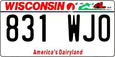 WI license plate 831WJO