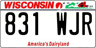 WI license plate 831WJR