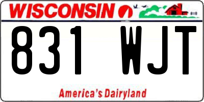WI license plate 831WJT