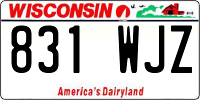 WI license plate 831WJZ