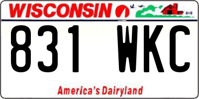 WI license plate 831WKC