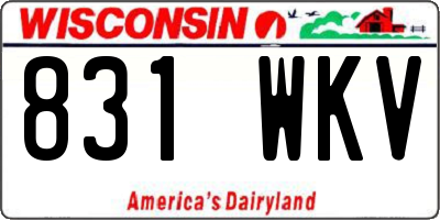 WI license plate 831WKV