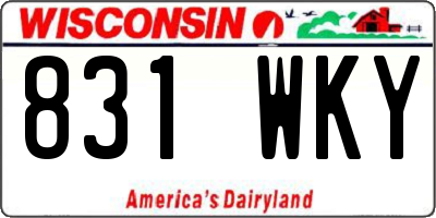WI license plate 831WKY