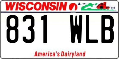 WI license plate 831WLB