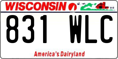 WI license plate 831WLC