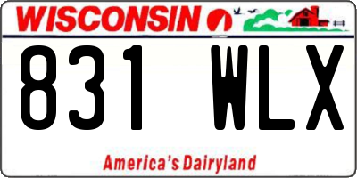 WI license plate 831WLX