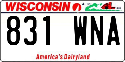 WI license plate 831WNA