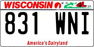 WI license plate 831WNI