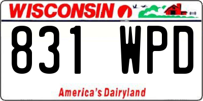 WI license plate 831WPD