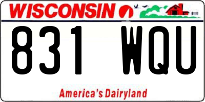 WI license plate 831WQU