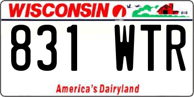 WI license plate 831WTR