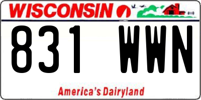 WI license plate 831WWN
