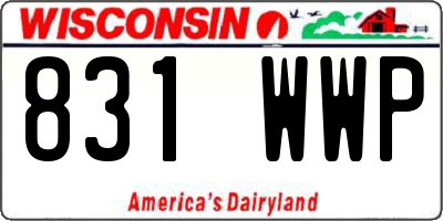 WI license plate 831WWP