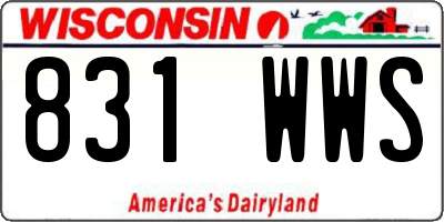 WI license plate 831WWS