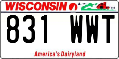 WI license plate 831WWT