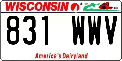 WI license plate 831WWV