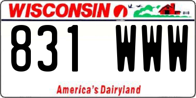 WI license plate 831WWW