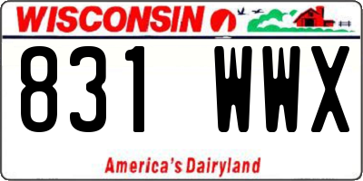 WI license plate 831WWX