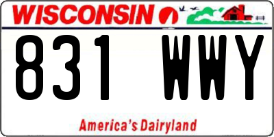 WI license plate 831WWY
