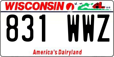 WI license plate 831WWZ