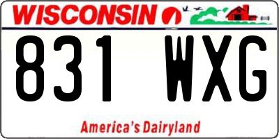 WI license plate 831WXG