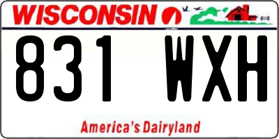 WI license plate 831WXH