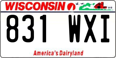 WI license plate 831WXI