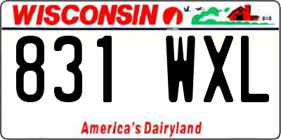 WI license plate 831WXL