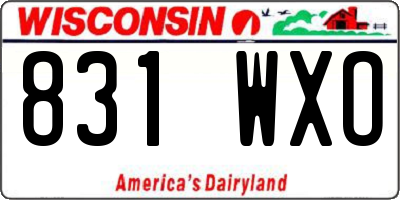 WI license plate 831WXO