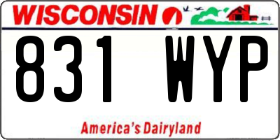 WI license plate 831WYP