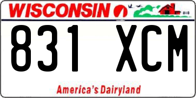 WI license plate 831XCM