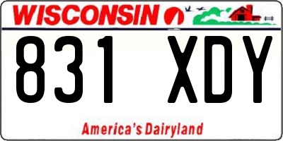 WI license plate 831XDY