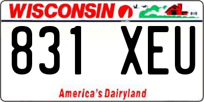 WI license plate 831XEU