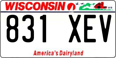 WI license plate 831XEV