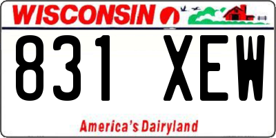 WI license plate 831XEW