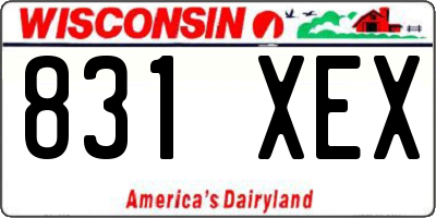 WI license plate 831XEX